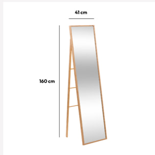 Miroir sur pied 160x41cm Bambou