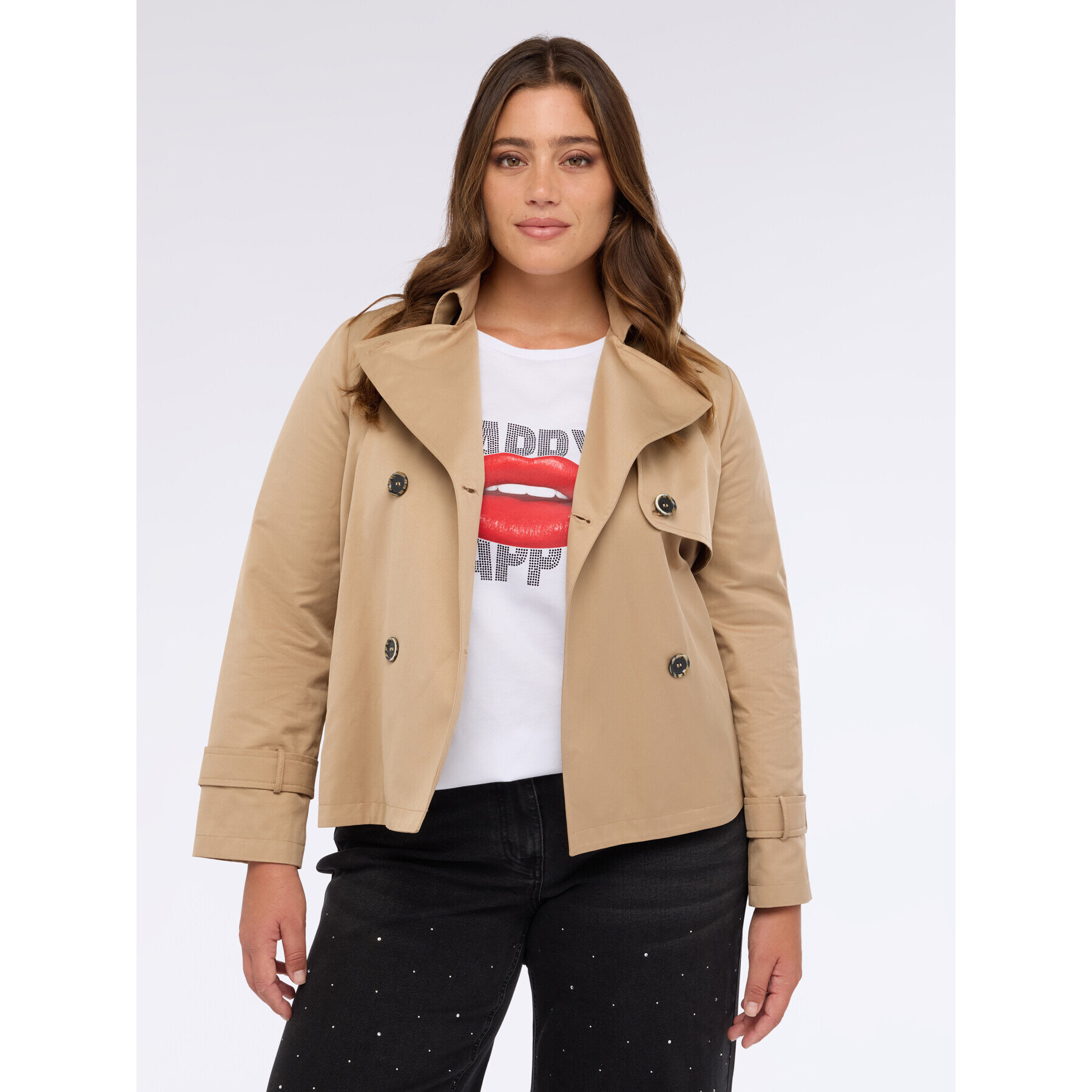 Fiorella Rubino - Trench corto doppiopetto - Beige