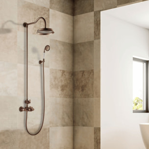 Colonne douche thermostatique rétro recoupable Paini Lady's Auburn