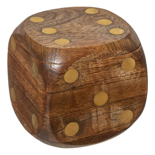 Jeu de dés Iris H.6,5cm manguier