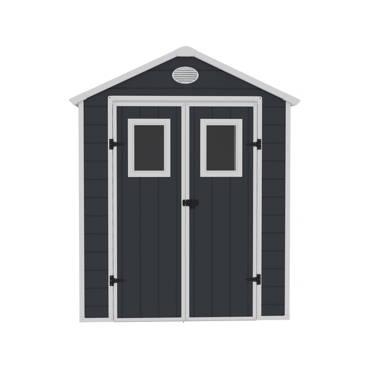 Abri de jardin résine "Texas" - 5.23 m² - kit d'ancrage inclus  - Anthracite