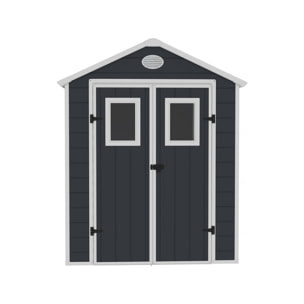 Abri de jardin résine "Texas" - 5.23 m² - kit d'ancrage inclus  - Anthracite