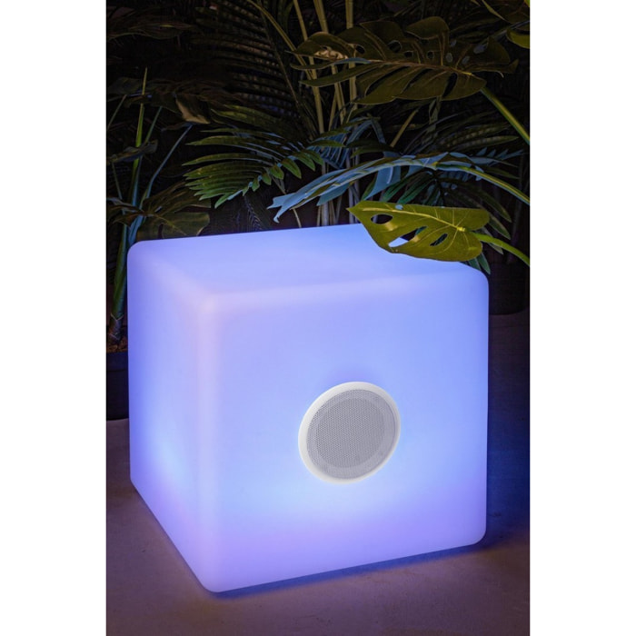 Lampada CUBO a LED con speaker 40x40 cm