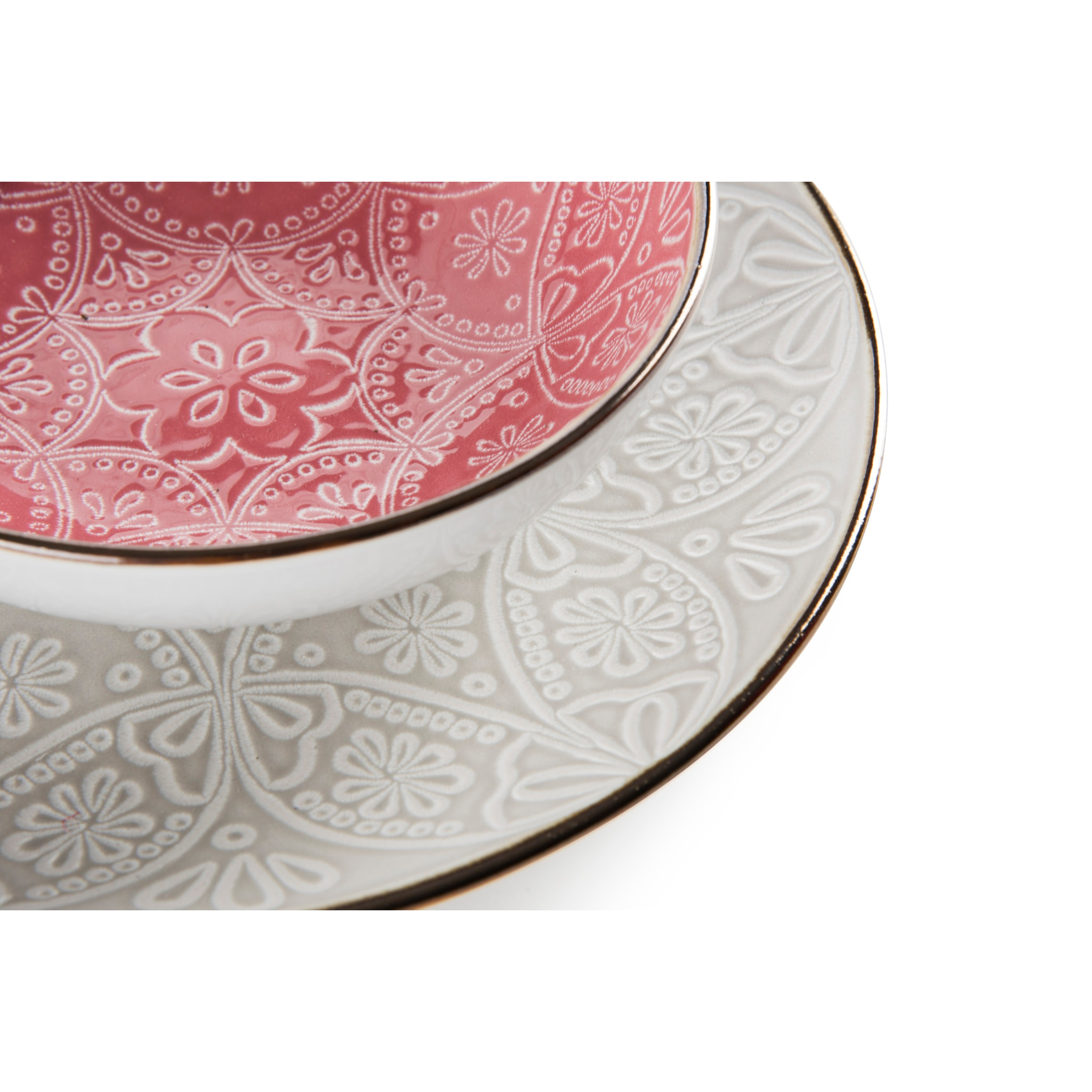 Servizio piatti 18 pezzi Excelsa – Versailles Grigio, Stoneware Multicolore