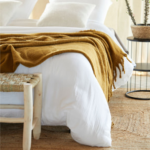 Parure de lit en gaze de coton - Blanc