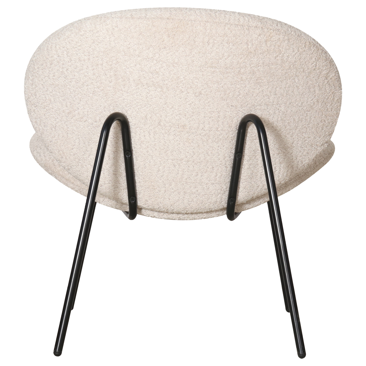 Fauteuil en tissu beige chiné SACHA