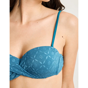 Top Bandeau Azul Petróleo - Bicela