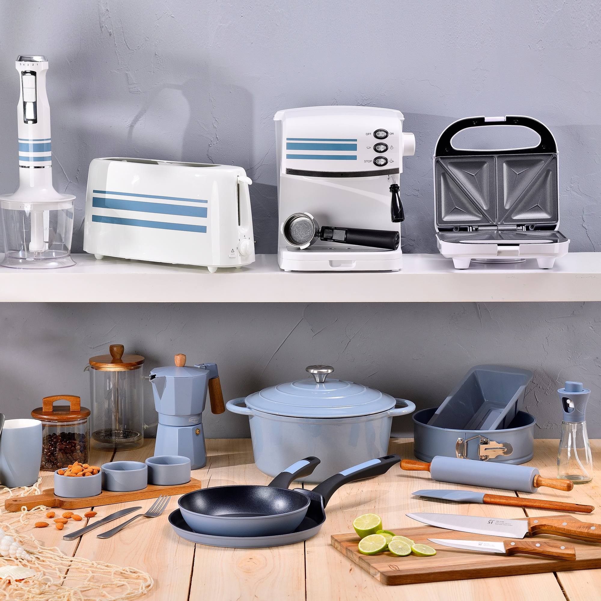 Set de 5 utensilios de cocina de silicona y madera de acacia san ignacio