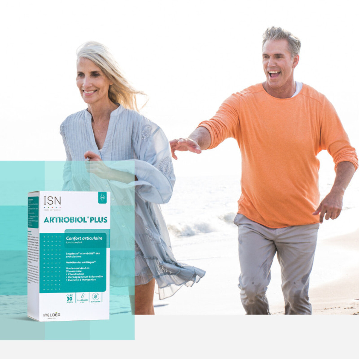 ISN - Artrobiol Plus - Complément alimentaire à base de Glucosamine, Chondroïtine, Harpagophytum - Souplesse des Articulations - Maintien du Cartilage & Ossature - 120 Gélules