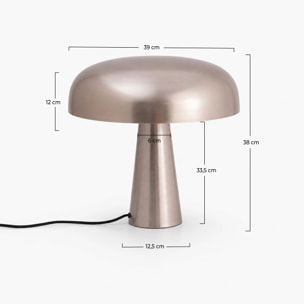 Lampe à poser en métal brossé - Livia