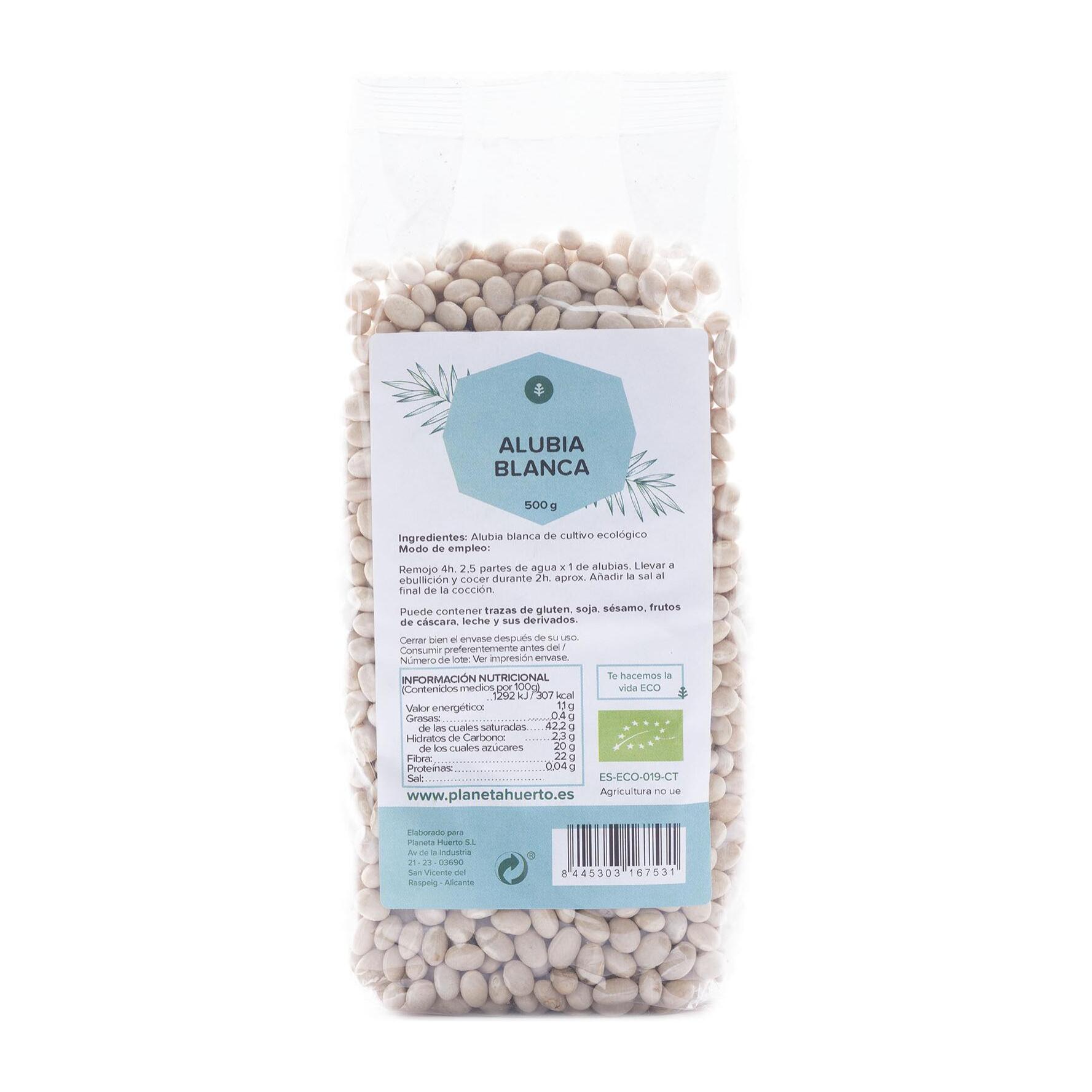 PLANETA HUERTO | Alubia Blanca ECO 500 g - Alubia Ecológica Rica en Proteínas, Fibra y Carbohidratos para Dietas Saludables