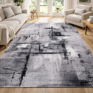 Tapis salon et chambre tissé motif abstrait LOLE