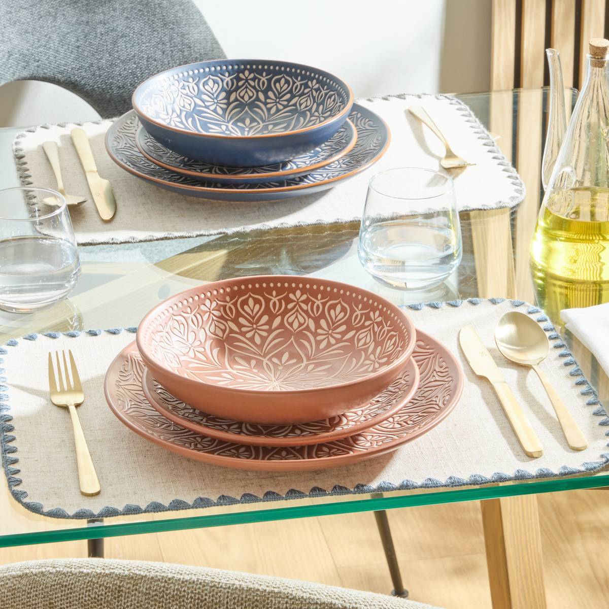 Assiette creuse Ines D20cm terracotta