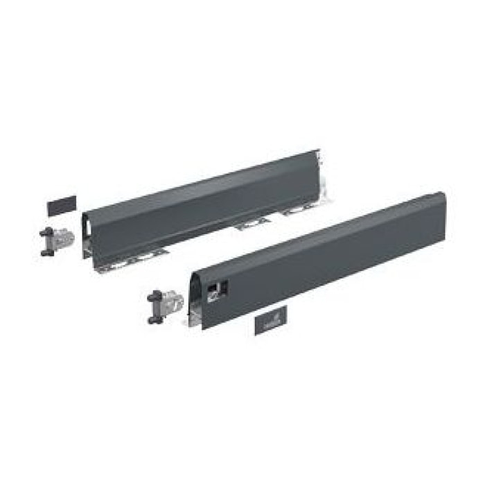 Set HETTICH ArciTech pour tiroir H.94 mm - L.450 mm - Anthracite - 9150488