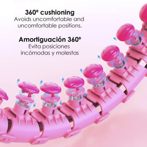 Aro Hula Hoop deportivo para Fitness, aro ajustable, no se cae, contrapeso giratorio. Equipo de gimnasia y fitness para el hogar.