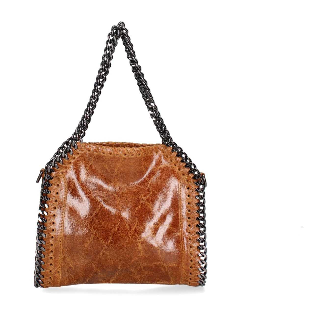 Borsa a mano da donna Made in Italy - Modello Zefira Chic - Pelle scamosciata stampata - 23.0 x 20.0 x 7.0 cm