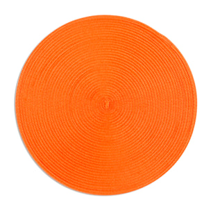 Set 6 tovagliette tonde Excelsa – Round, Polipropilene Arancio