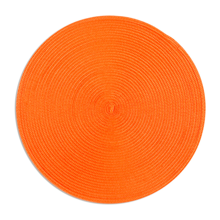 Set 6 tovagliette tonde Excelsa – Round, Polipropilene Arancio