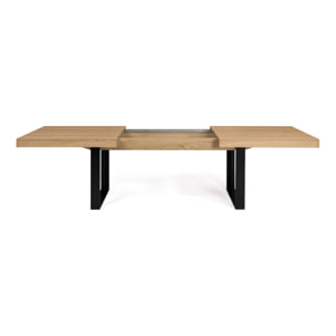 Table repas extensible Brixton - Bois - Noir