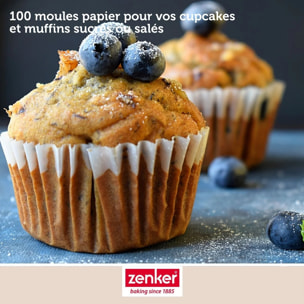 Lot de 100 moules à muffins en papier 5 cm Zenker Smart Pastry
