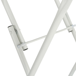 Mesa de Jardín Plegable Perla de Metal en Blanco