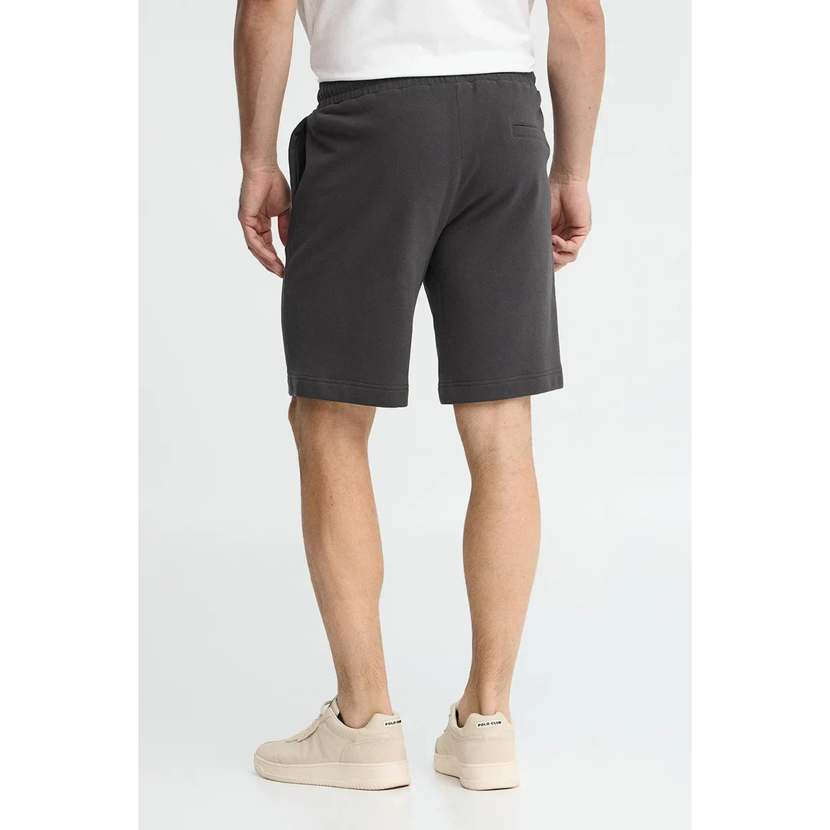 Bermuda jogger grigio scuro con logo Polo Club