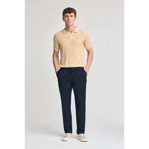 Pantaloni Formentera blu marino con particolari Polo Club