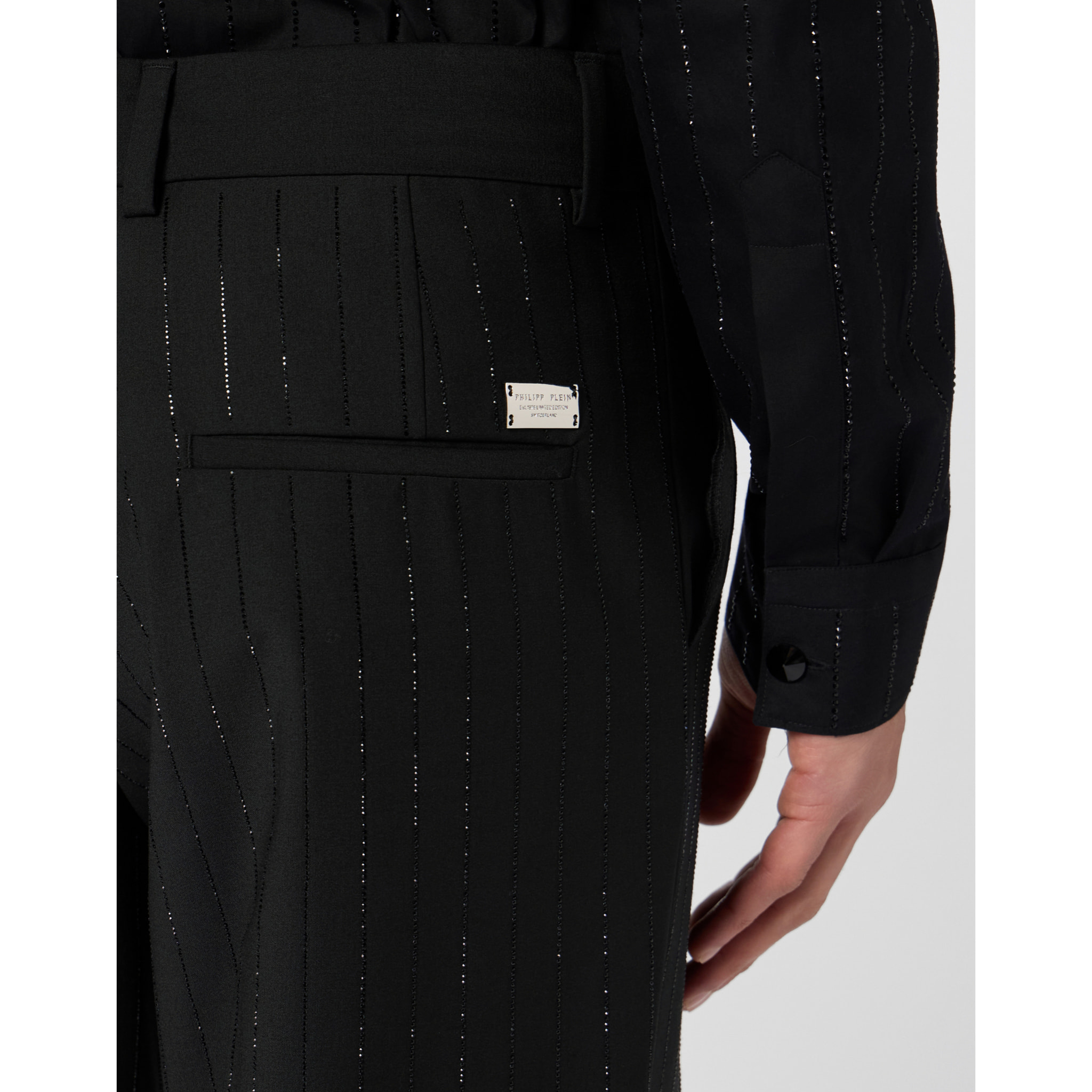 PHILIPP PLEIN Loose Fit Trousers Degrade Stones