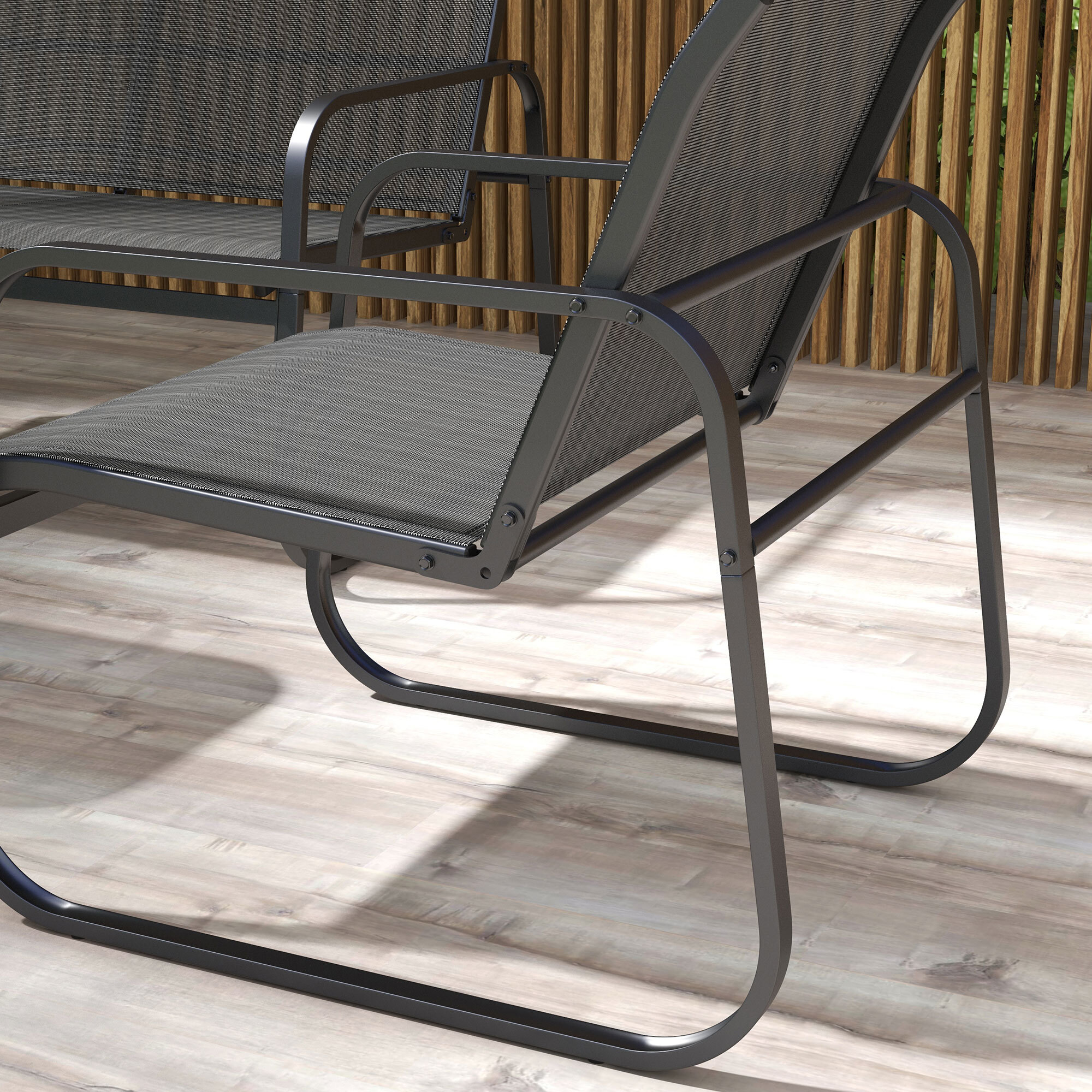 Ensemble salon de jardin 2 fauteuils canapé 2 places table basse