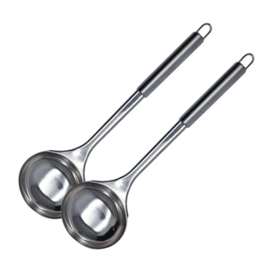 Ensemble de 2 Louches Fackelmann en inox de 32 cm Elemental
