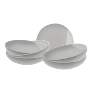 Lot de 6 assiettes creuses, TERRE DE SIENNE