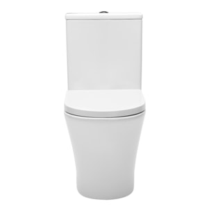 lot de 4 combi WC à poser sans bride, avec abattant softclose - remplissage par le bas (SATBRE030RREXVP-GVP04)