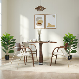Lot de 2 plantes artificielles intérieures H.80cm figuier lyre 31 grandes feuilles pot inclus