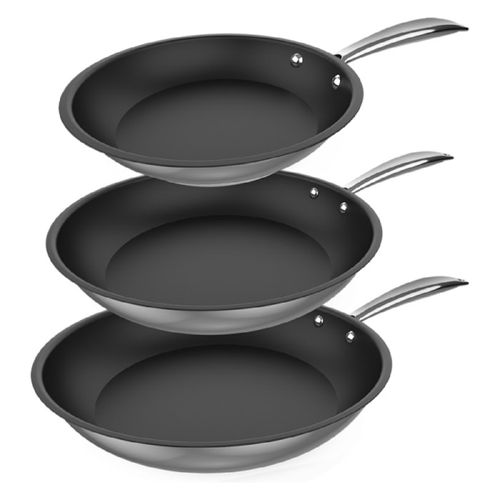 Cecotec Set di padelle Polka Classy 20-24-28 Bucket Set Steel