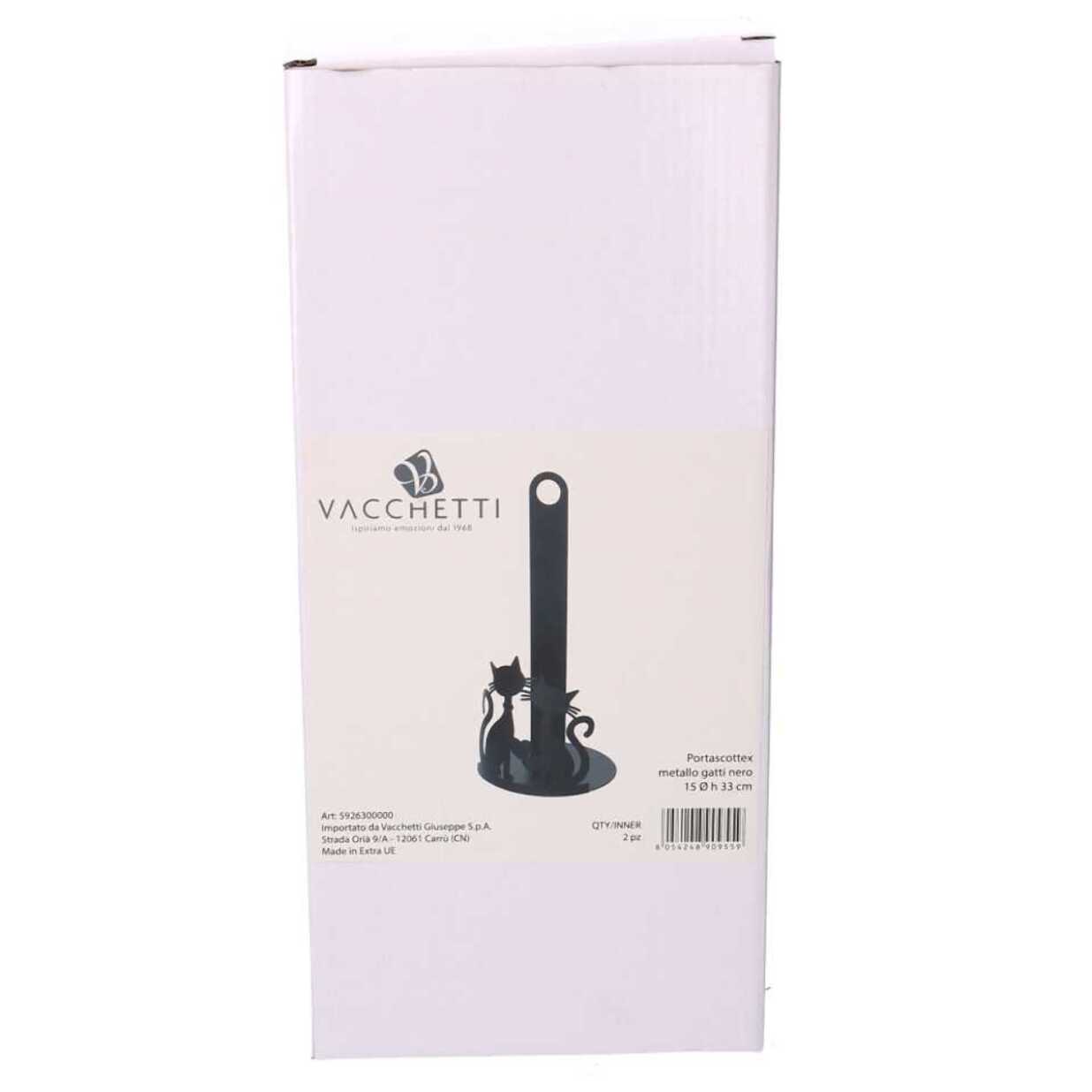 Portascottex in metallo gatti nero tondo cm ø15h33