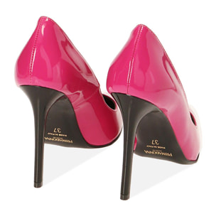 Décolleté fucsia in vernice, tacco 11 cm