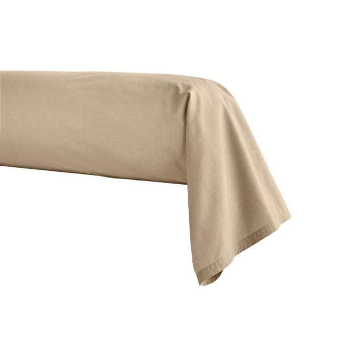 Taie de traversin unie en percale de coton, PREMIÈRE, Lin