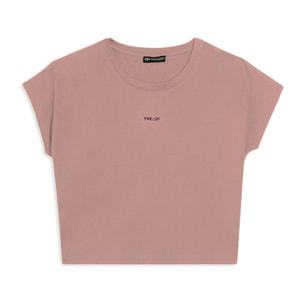 T-shirt donna con stampa sulle spalle