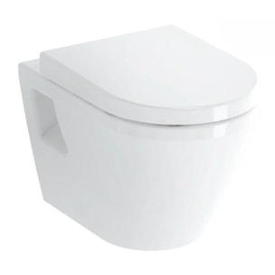 Pack WC Bati-support Geberit extra-plat UP720 + WC suspendu Vitra integra + Abattant softclose + Plaque chrome (SLIM-Integra-N)