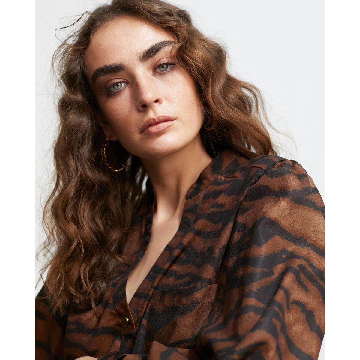 Camicia con stampa zebrata