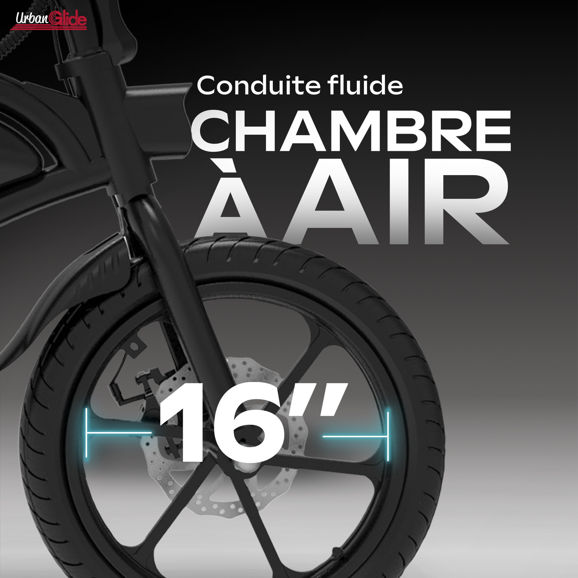 Vélo électrique sans pédales 16" – 1100W – Jusqu'à 25 km d'autonomie – Batterie 42V – Version compacte