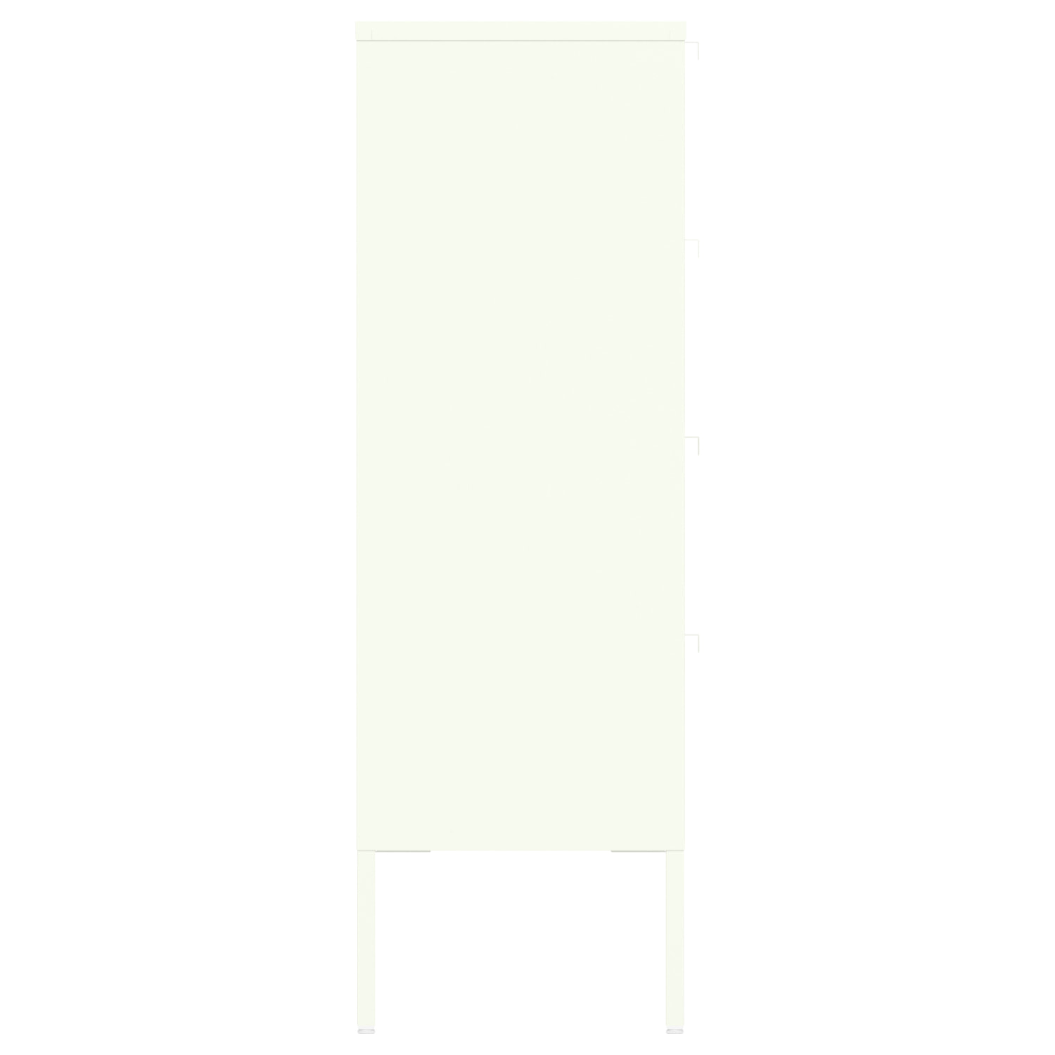 Meuble à chaussures 4 portes en métal blanc EMMA