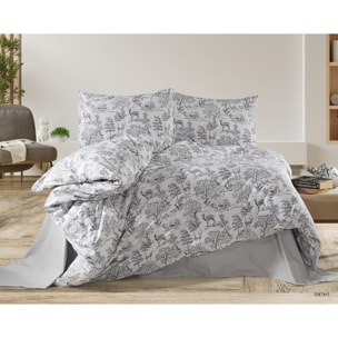 Parure housse de couette et taie(s) oreiller 100% Coton