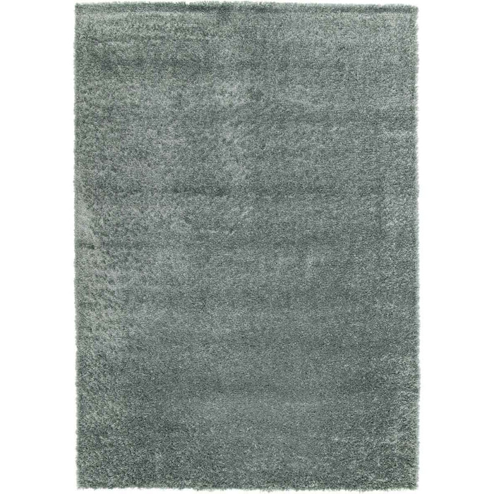 Tappeto salotto pelo lungo soffice colore verde acqua