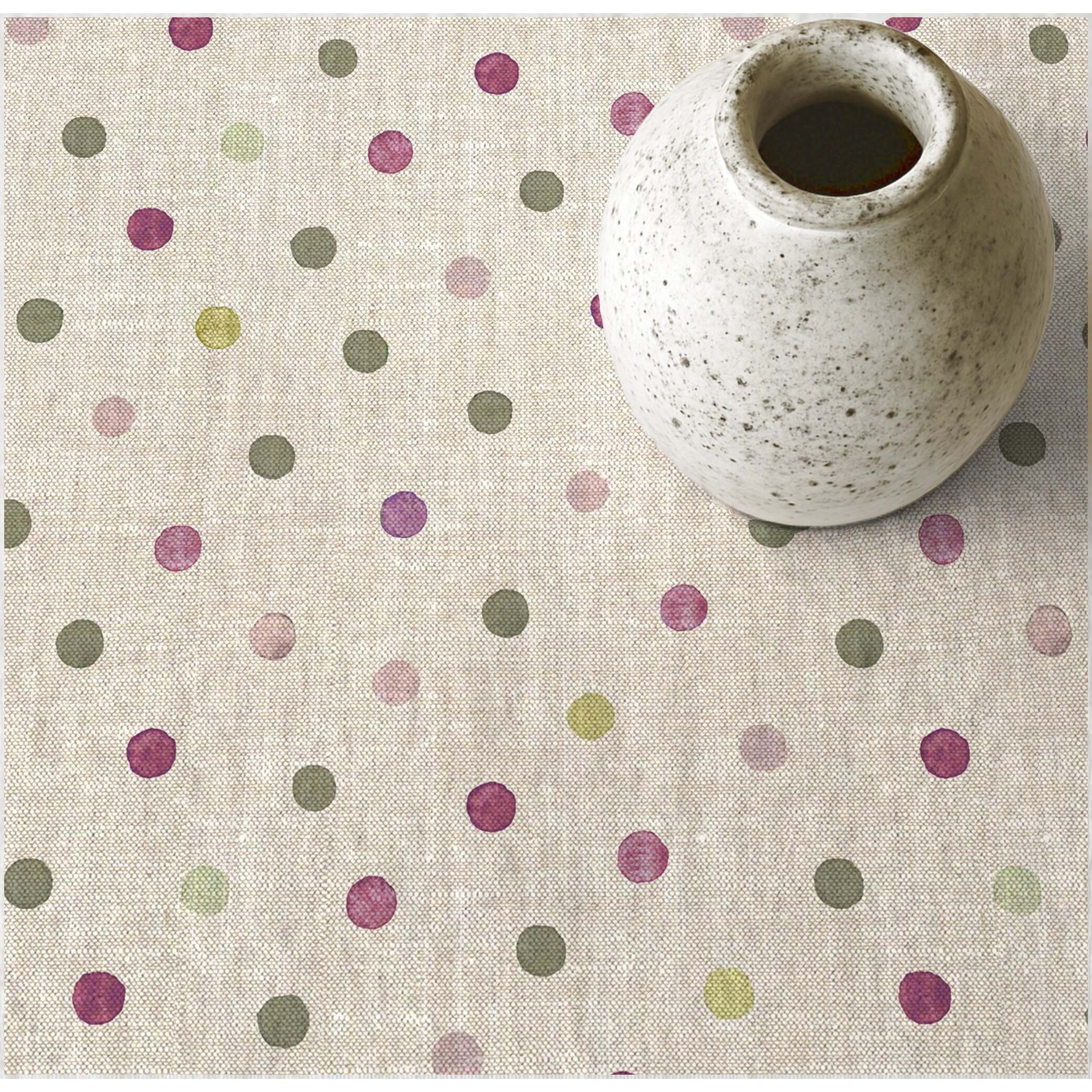 Nappe enduite 0119-19 - 100% coton - traitement antitaches - Multicolore