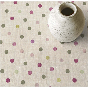 Nappe enduite 0119-19 - 100% coton - traitement antitaches - Multicolore