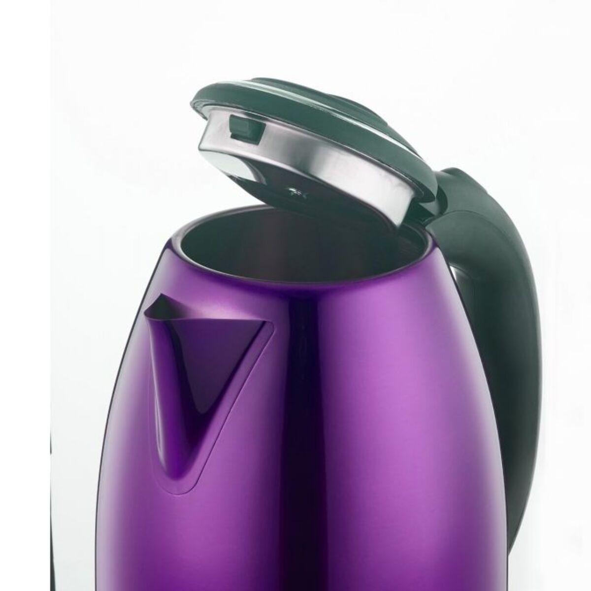 Bouilloire électrique 1.8L inox sans fil Violet Herzberg HG5011-PUR