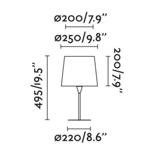 CONGA Lampada da tavolo nera/nera