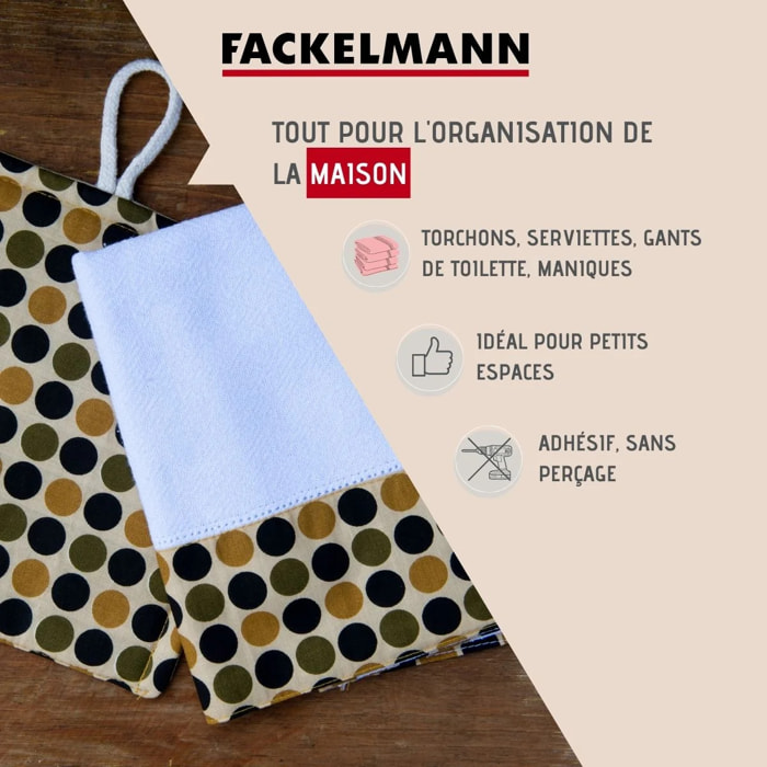 Lot de 6 crochets adhésifs muraux Fackelmann Tecno
