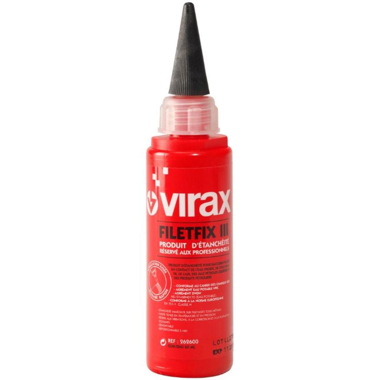 Résine d'étanchéité Filefix III VIRAX biberon 60 ml - 262600